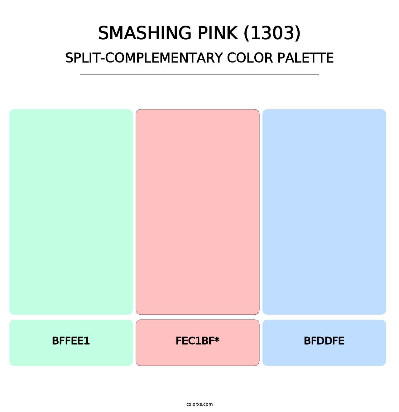 Smashing Pink (1303) - Split-Complementary Color Palette