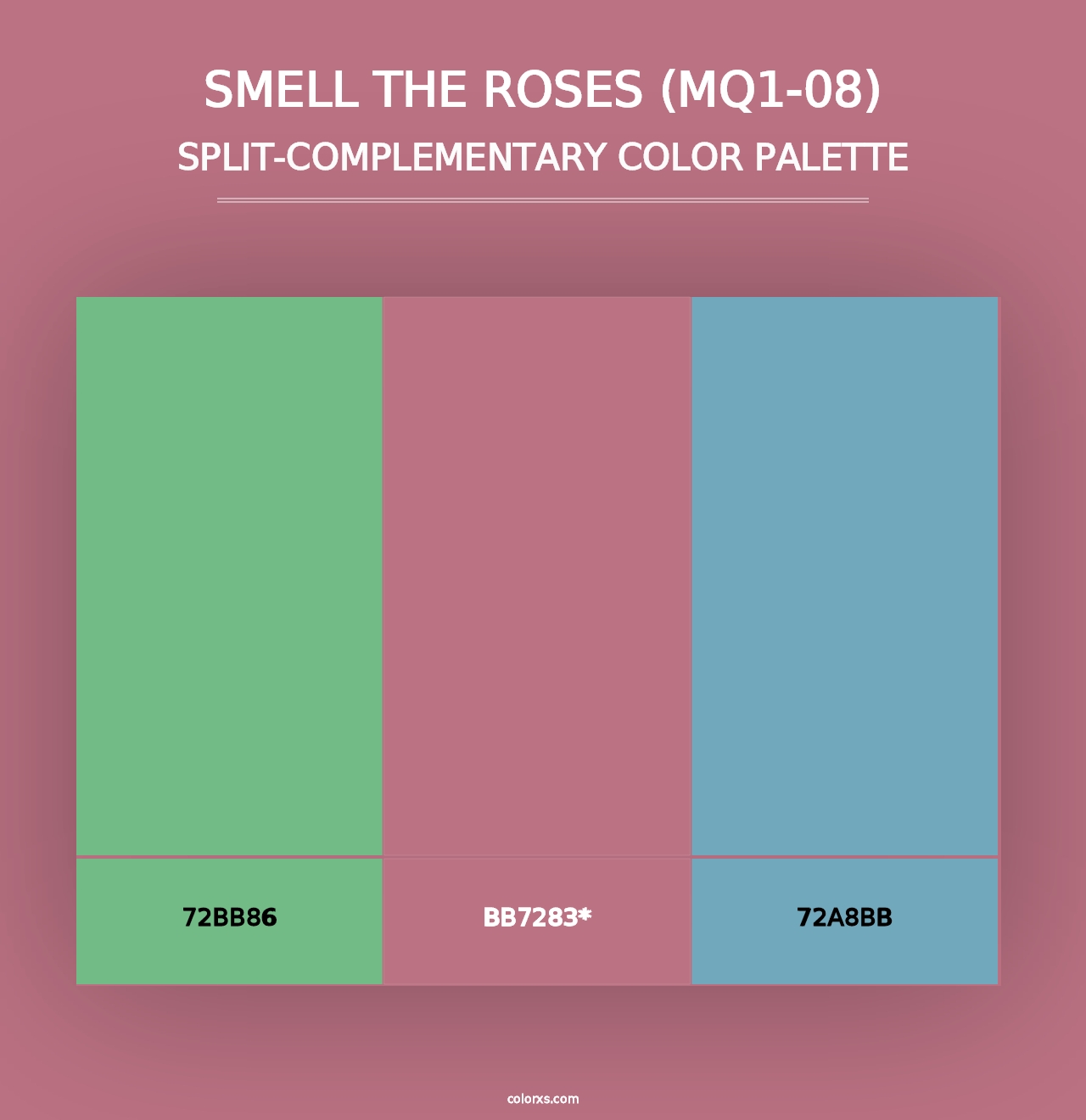 Smell The Roses (MQ1-08) - Split-Complementary Color Palette