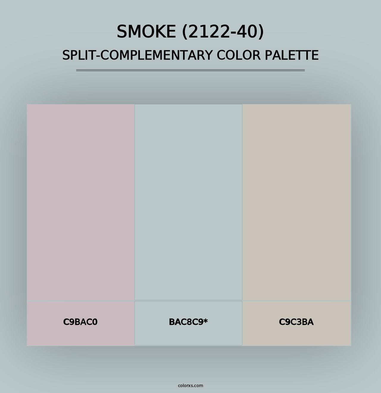 Smoke (2122-40) - Split-Complementary Color Palette