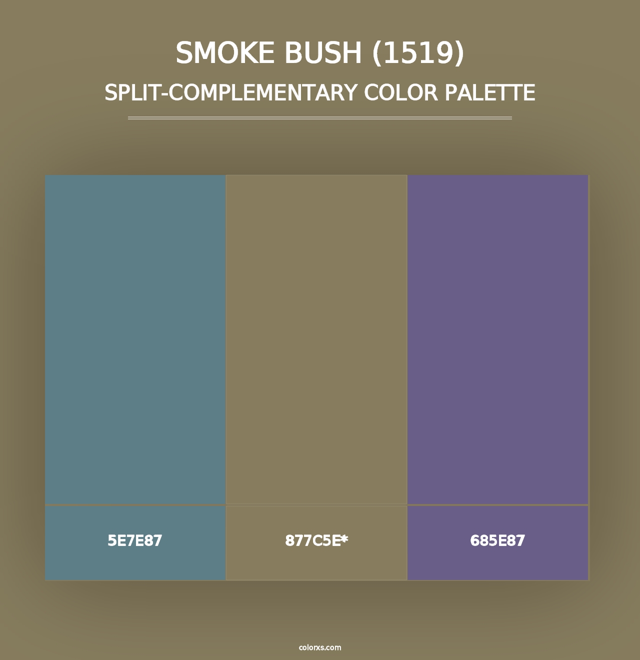 Smoke Bush (1519) - Split-Complementary Color Palette