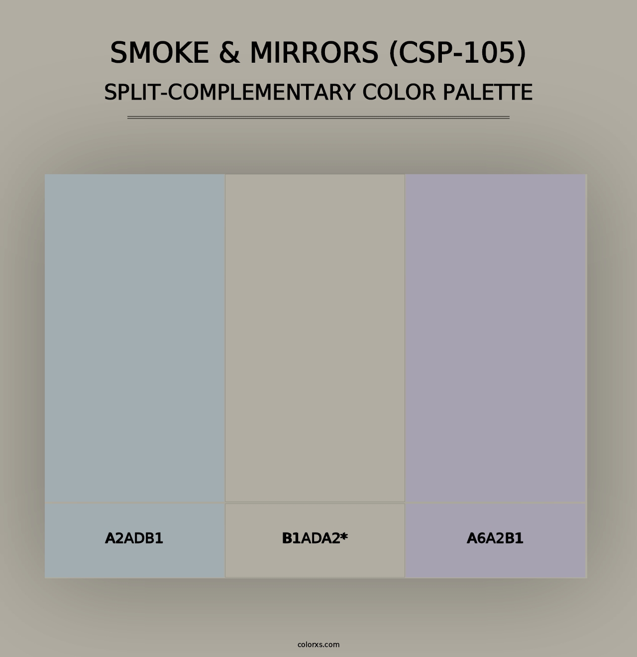 Smoke & Mirrors (CSP-105) - Split-Complementary Color Palette