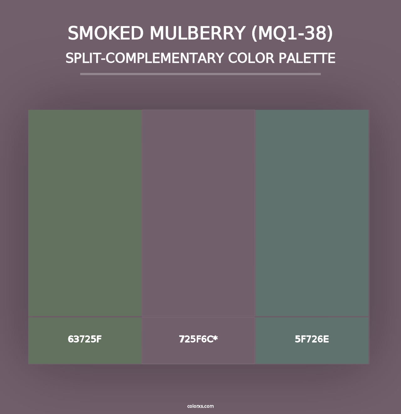 Smoked Mulberry (MQ1-38) - Split-Complementary Color Palette