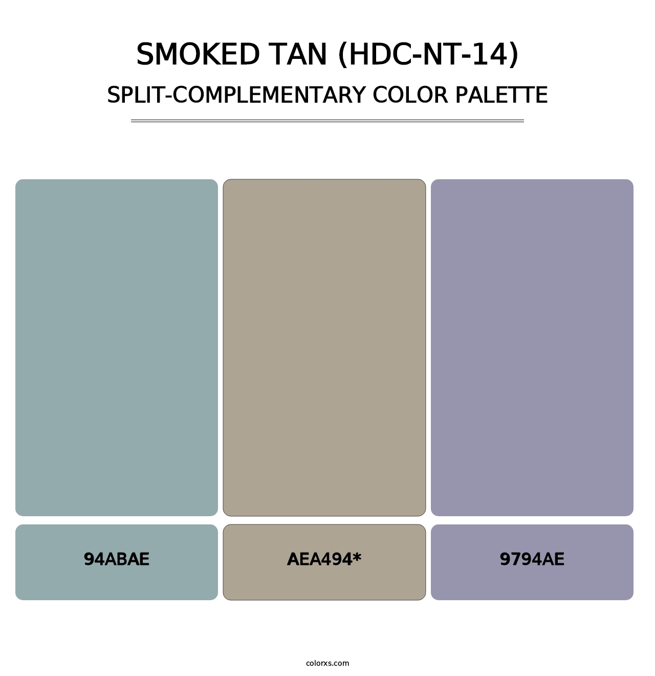 Smoked Tan (HDC-NT-14) - Split-Complementary Color Palette