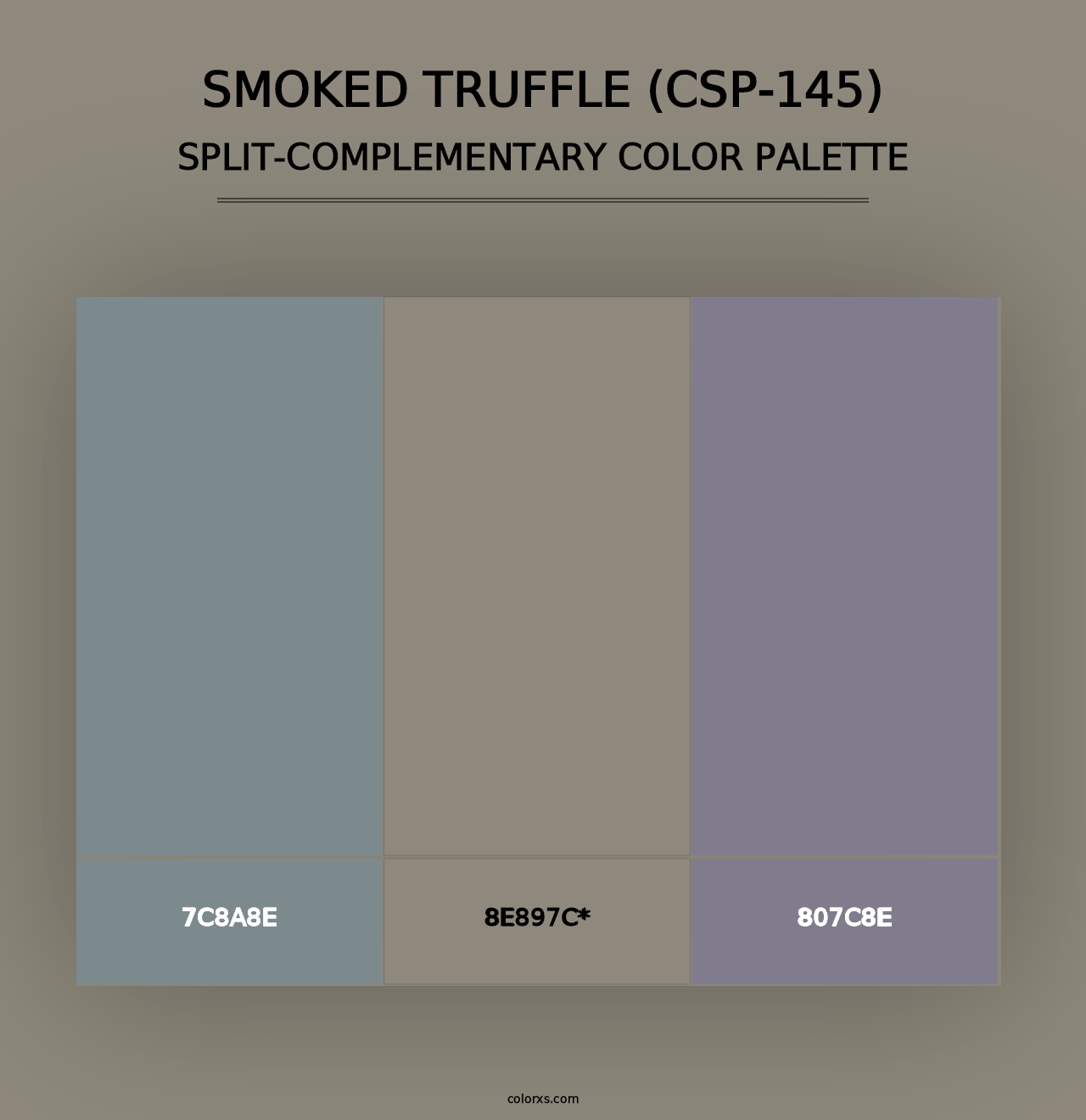 Smoked Truffle (CSP-145) - Split-Complementary Color Palette