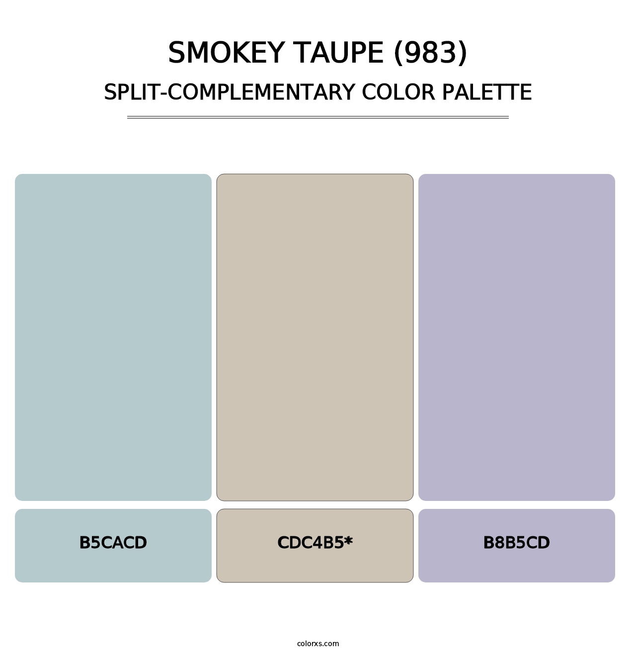 Smokey Taupe (983) - Split-Complementary Color Palette