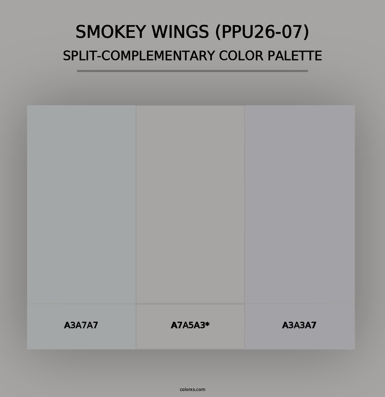 Smokey Wings (PPU26-07) - Split-Complementary Color Palette