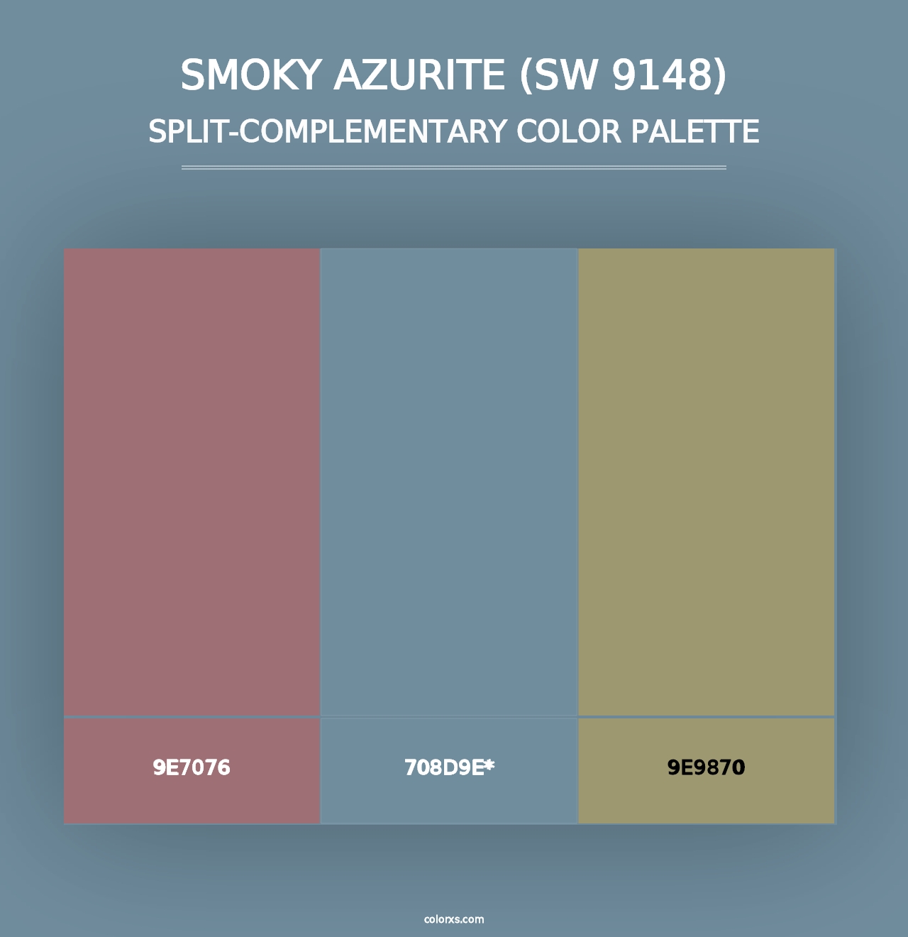 Smoky Azurite (SW 9148) - Split-Complementary Color Palette