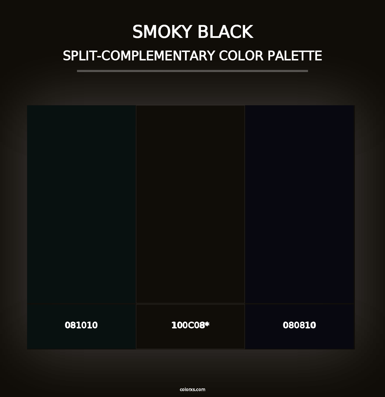 Smoky Black - Split-Complementary Color Palette