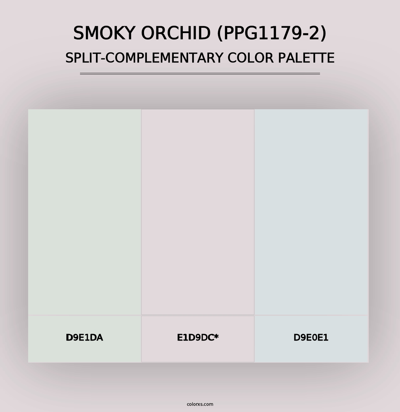 Smoky Orchid (PPG1179-2) - Split-Complementary Color Palette