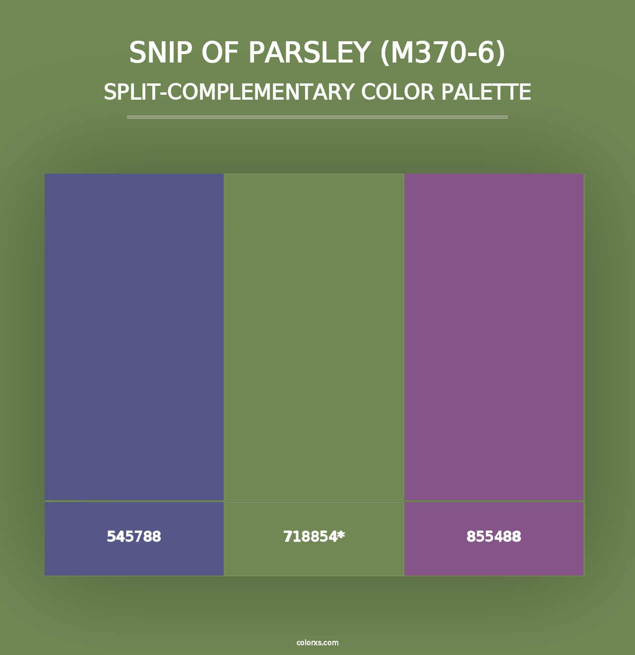 Snip Of Parsley (M370-6) - Split-Complementary Color Palette