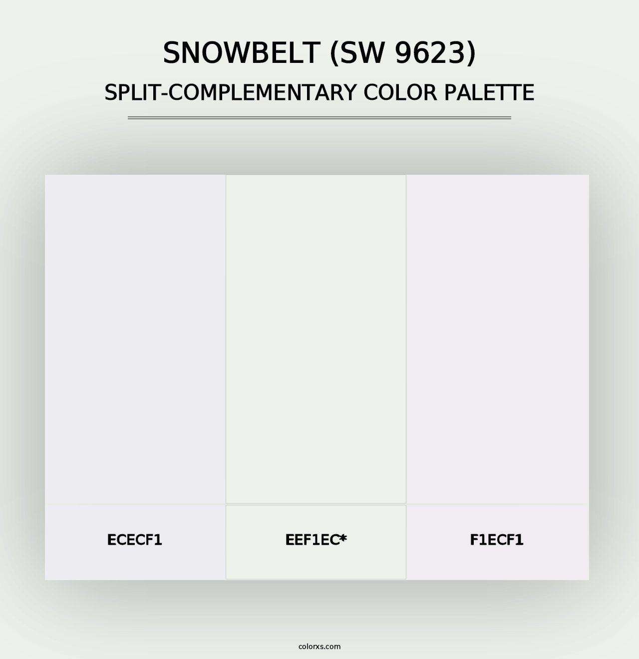 Snowbelt (SW 9623) - Split-Complementary Color Palette