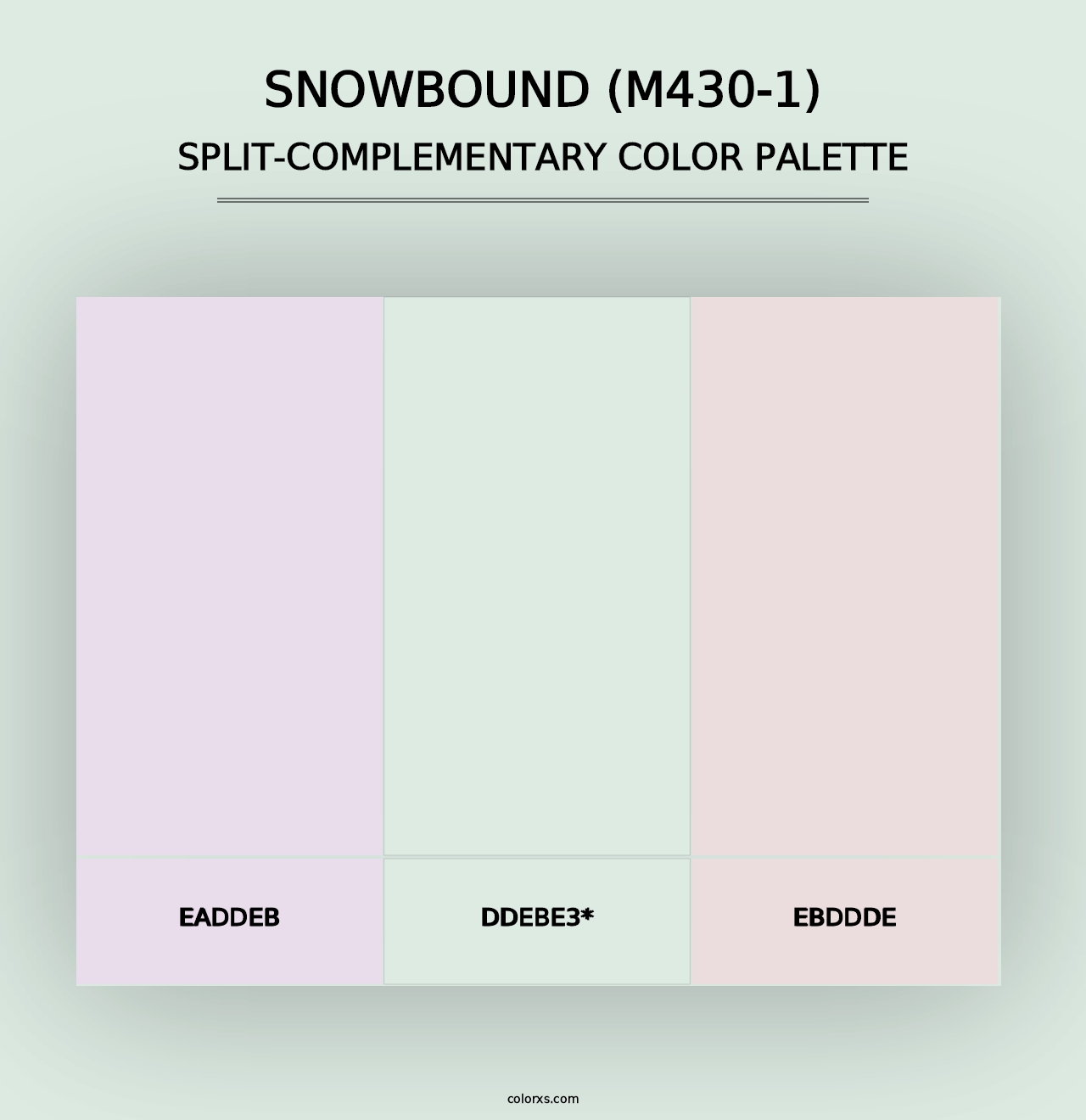 Snowbound (M430-1) - Split-Complementary Color Palette