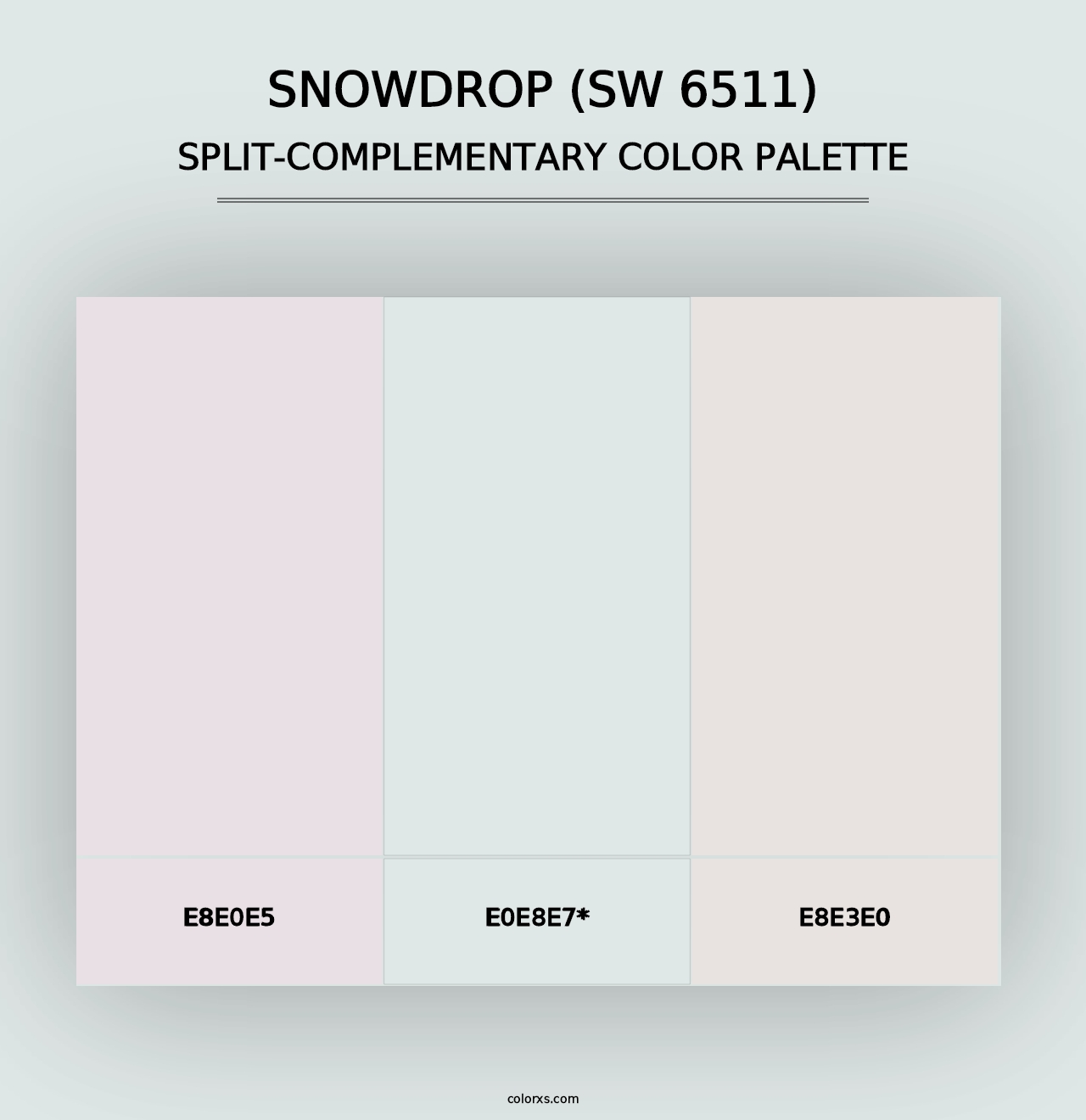 Snowdrop (SW 6511) - Split-Complementary Color Palette