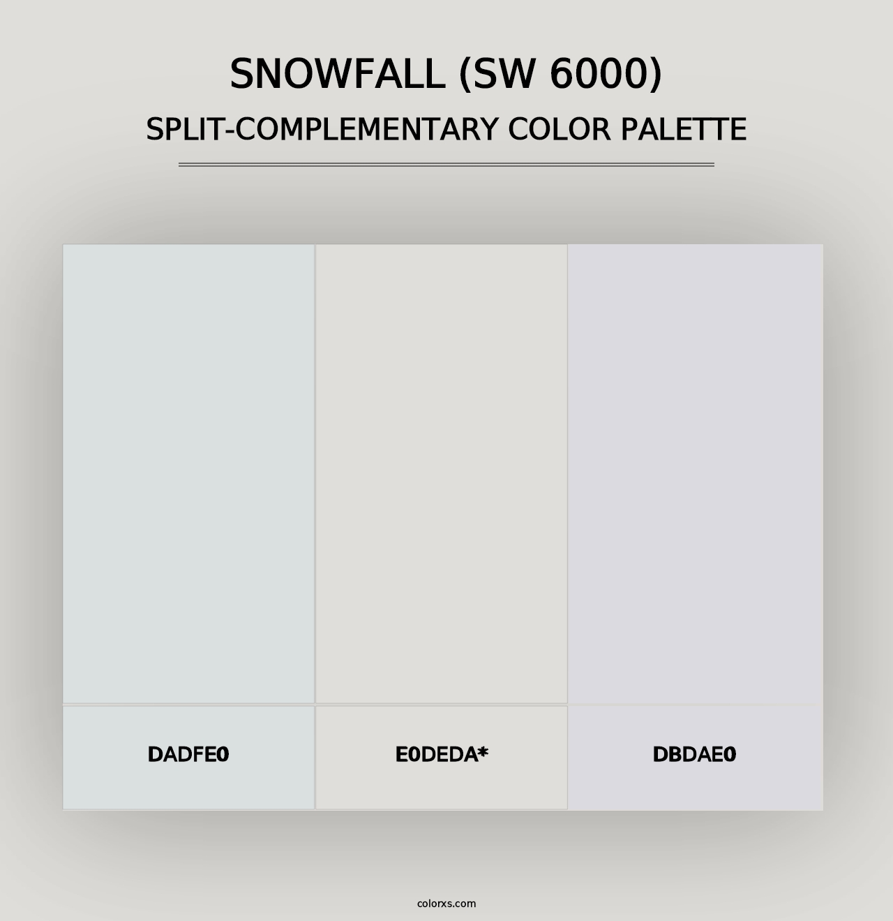 Snowfall (SW 6000) - Split-Complementary Color Palette