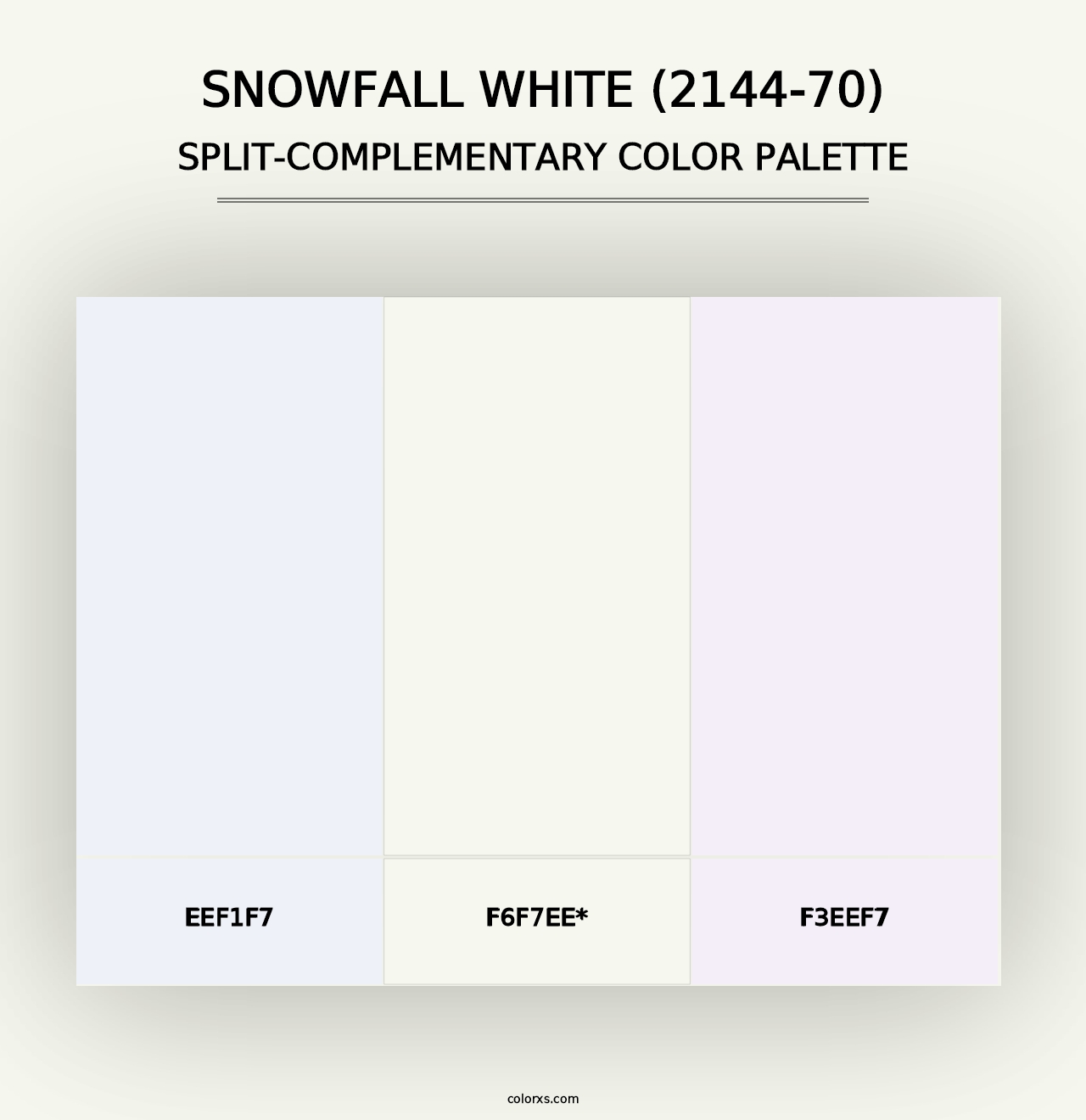 Snowfall White (2144-70) - Split-Complementary Color Palette