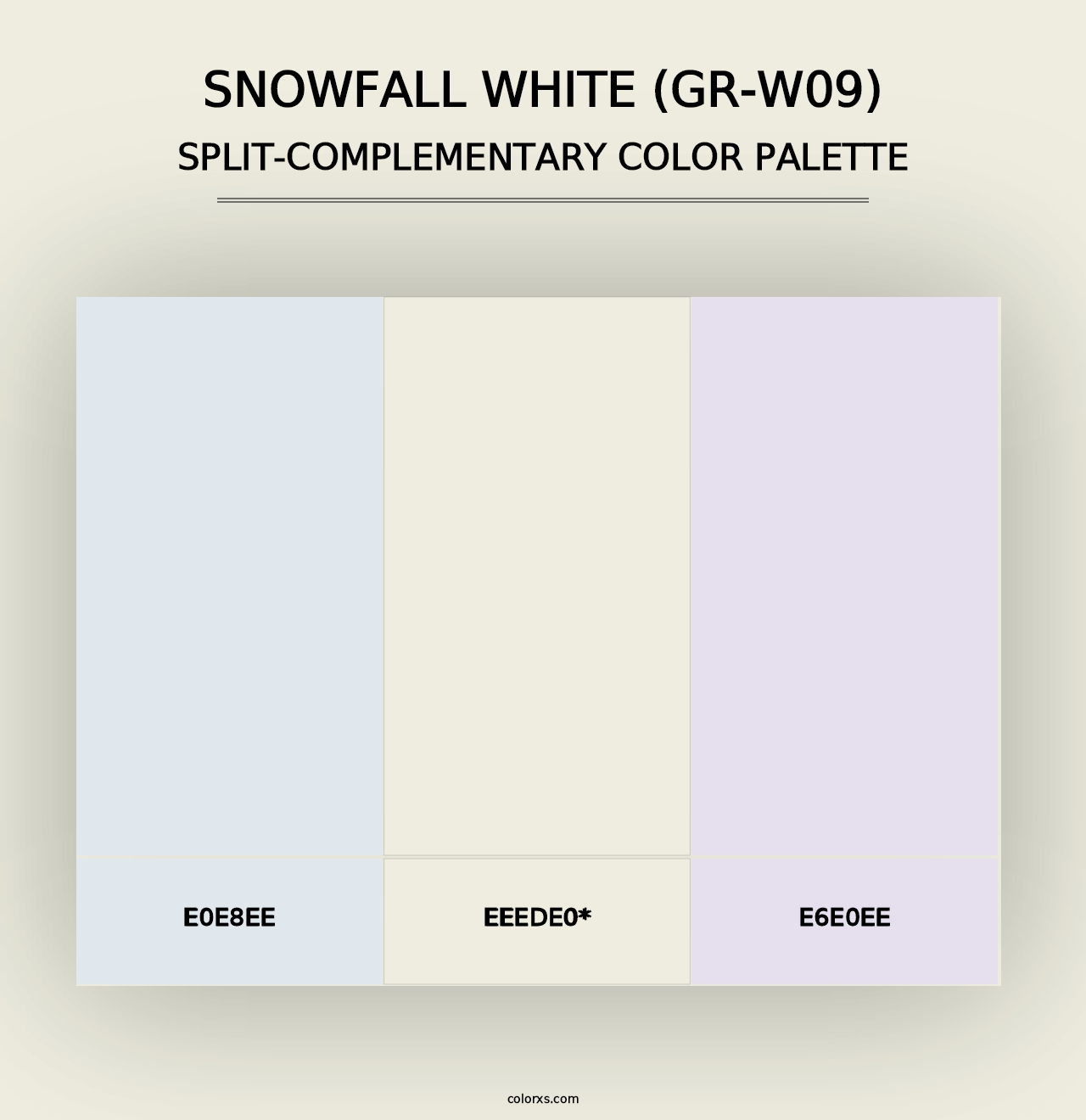 Snowfall White (GR-W09) - Split-Complementary Color Palette