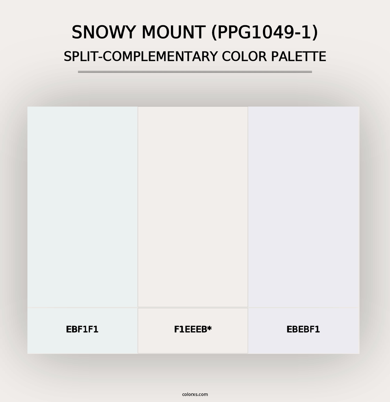 Snowy Mount (PPG1049-1) - Split-Complementary Color Palette