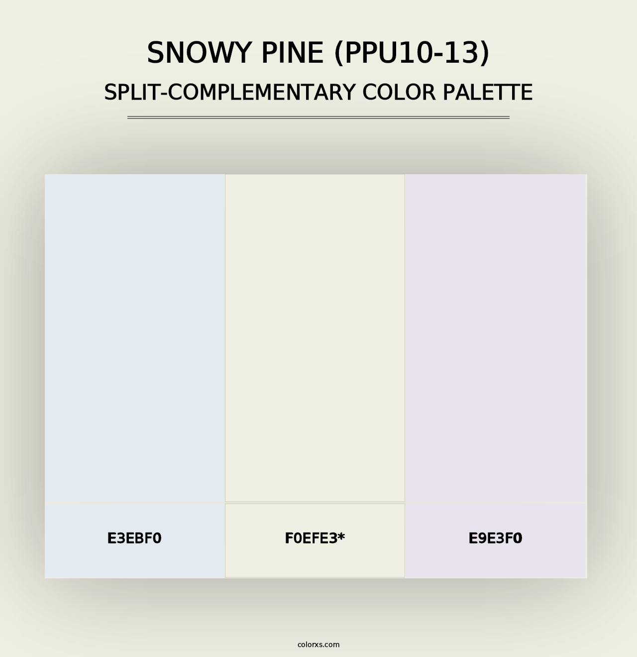 Snowy Pine (PPU10-13) - Split-Complementary Color Palette