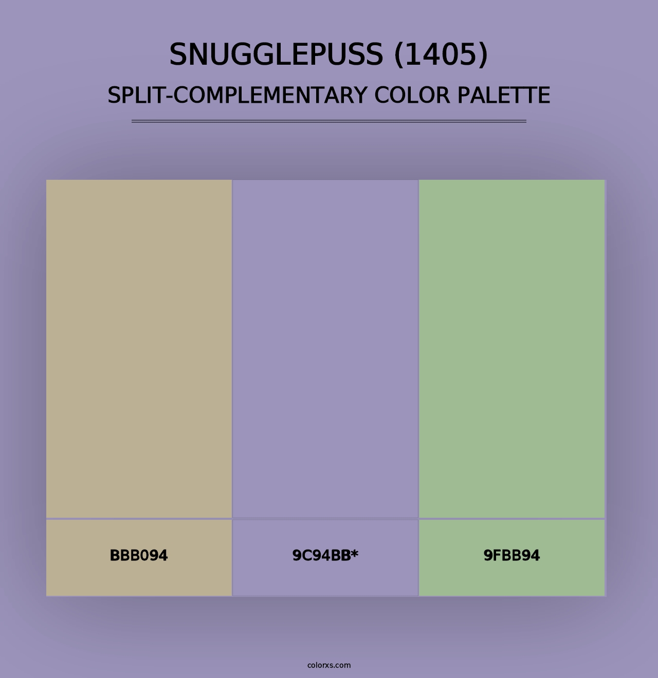 Snugglepuss (1405) - Split-Complementary Color Palette