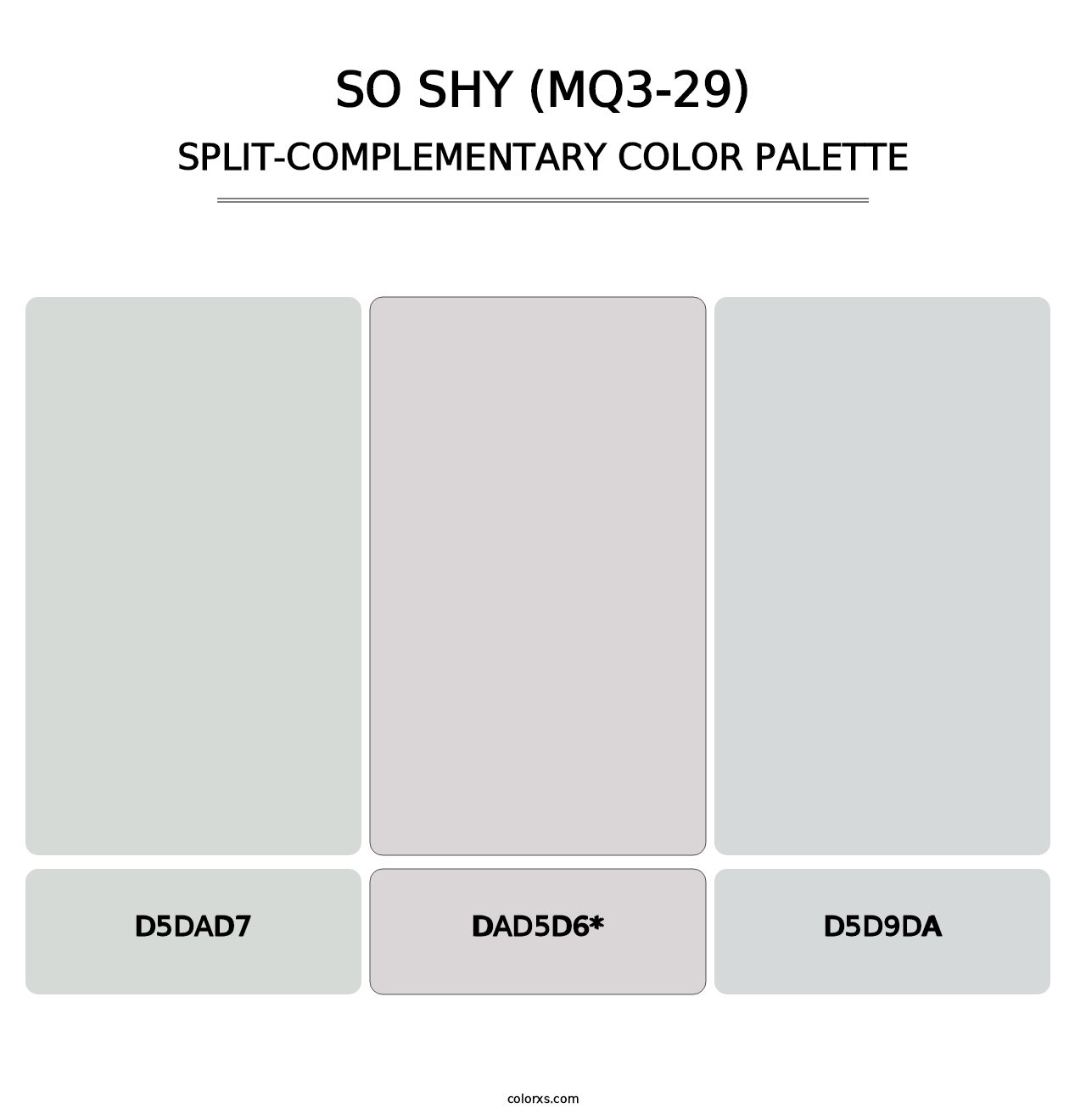 So Shy (MQ3-29) - Split-Complementary Color Palette