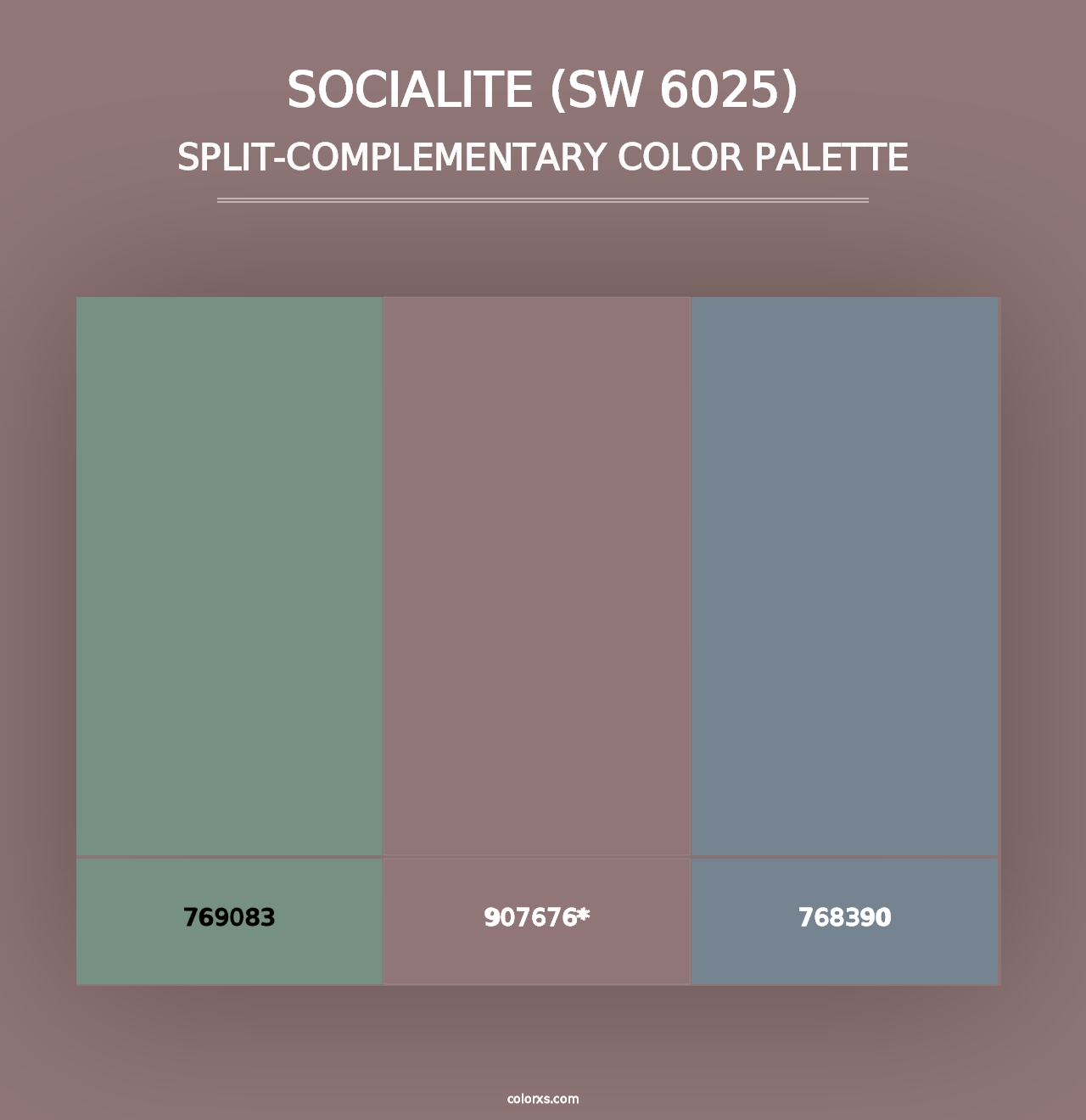 Socialite (SW 6025) - Split-Complementary Color Palette