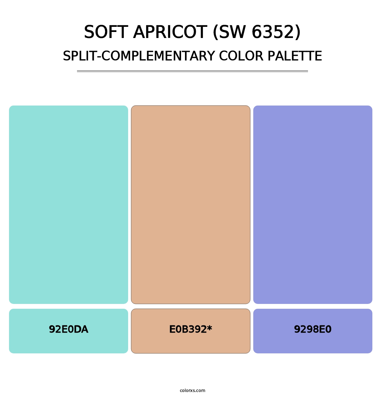 Soft Apricot (SW 6352) - Split-Complementary Color Palette