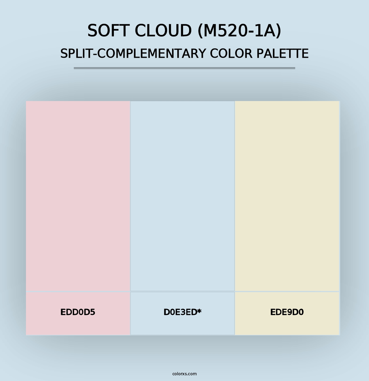 Soft Cloud (M520-1A) - Split-Complementary Color Palette