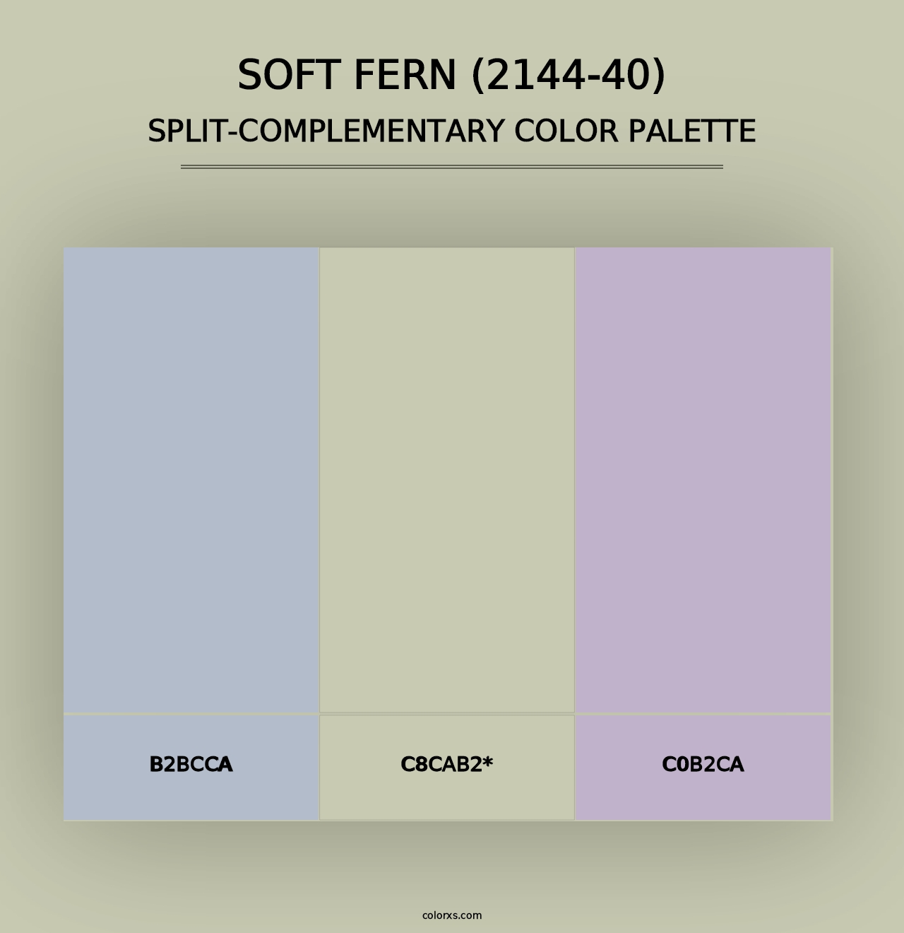 Soft Fern (2144-40) - Split-Complementary Color Palette