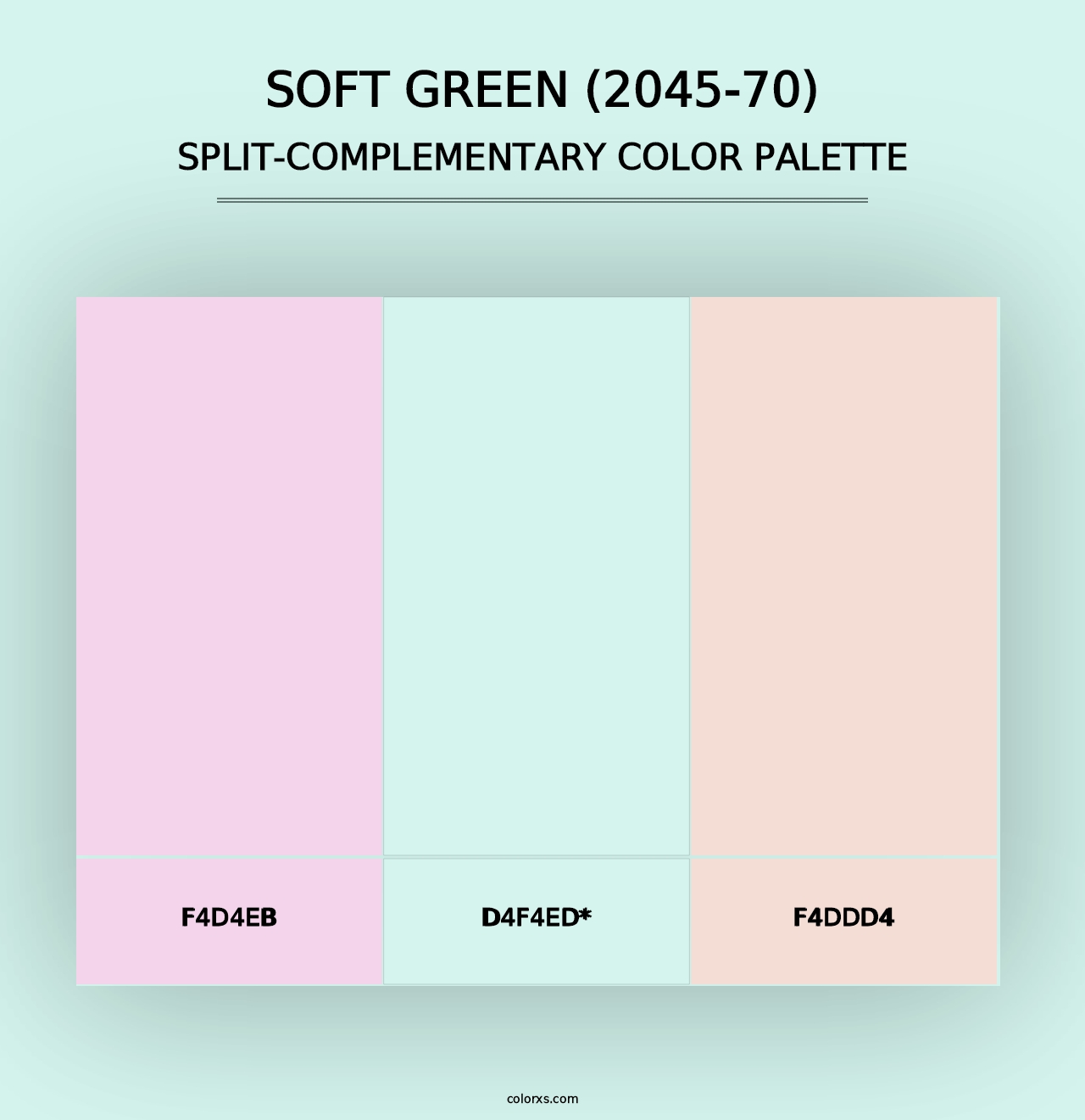 Soft Green (2045-70) - Split-Complementary Color Palette