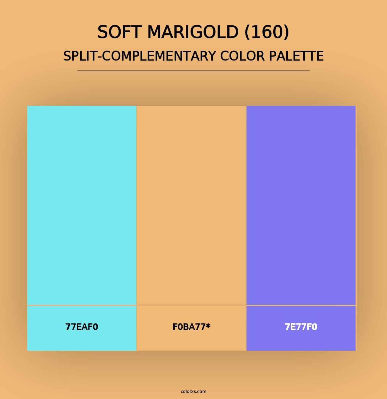 Soft Marigold (160) - Split-Complementary Color Palette