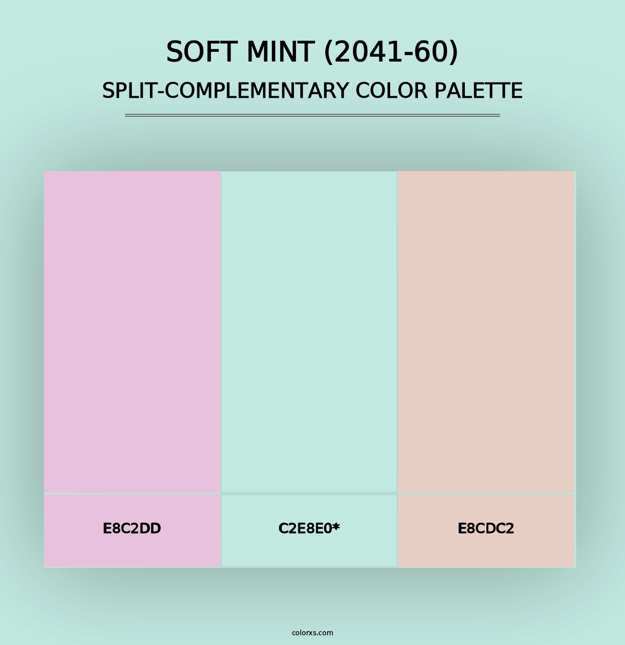 Soft Mint (2041-60) - Split-Complementary Color Palette