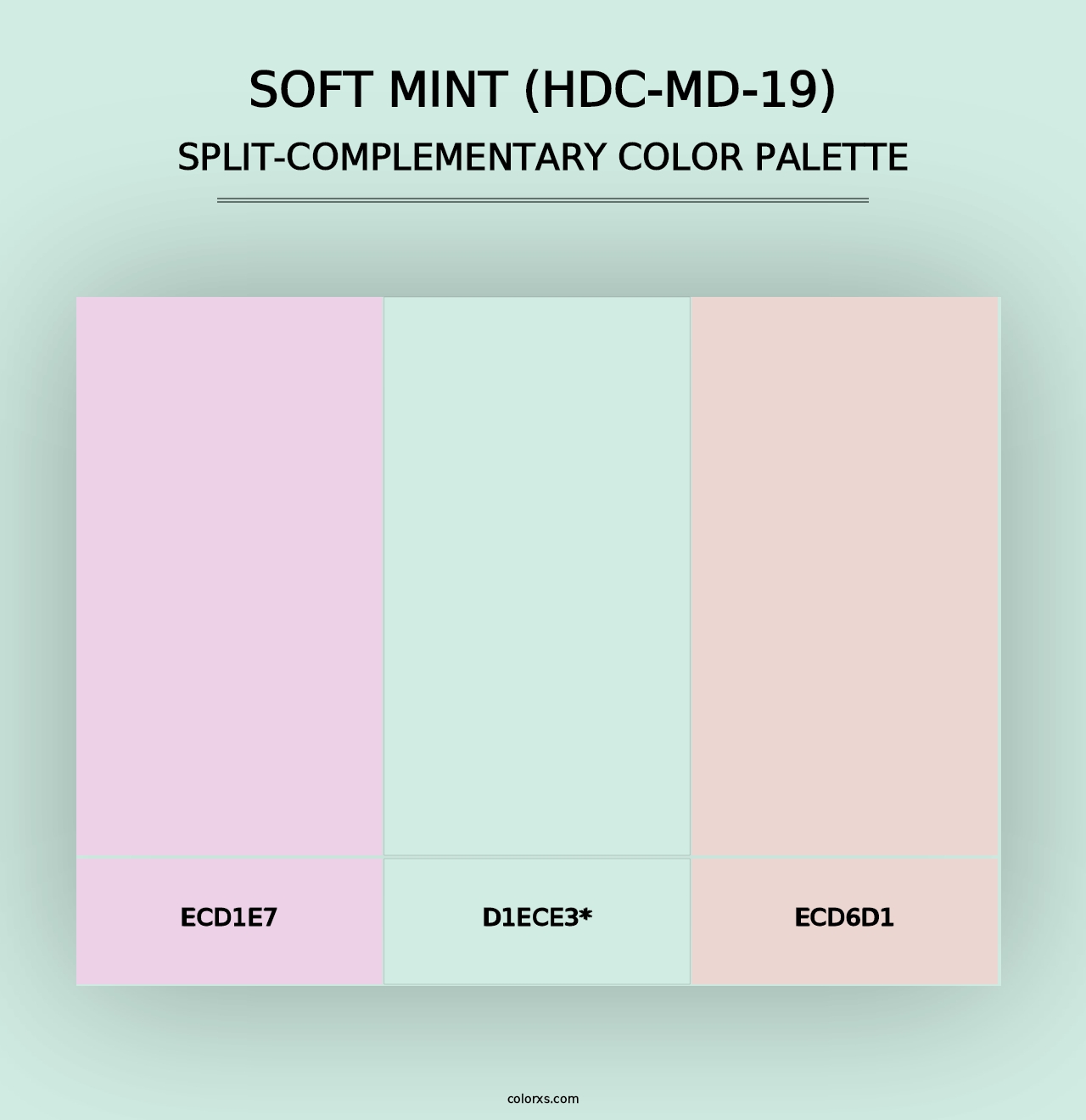 Soft Mint (HDC-MD-19) - Split-Complementary Color Palette