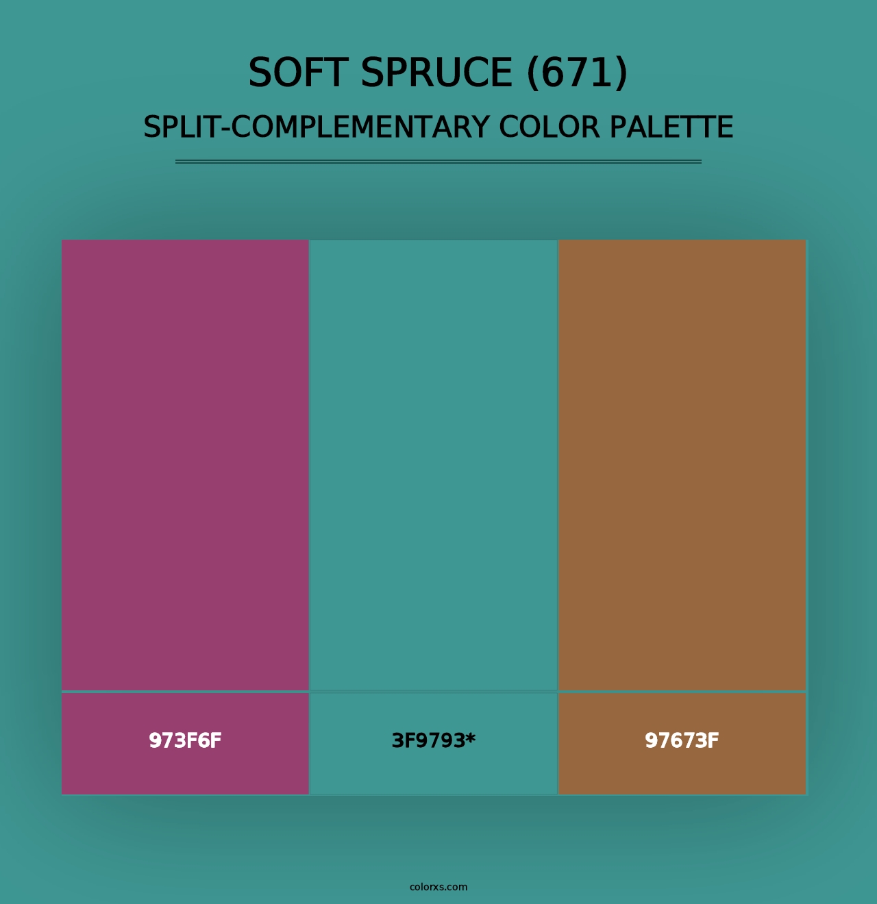 Soft Spruce (671) - Split-Complementary Color Palette