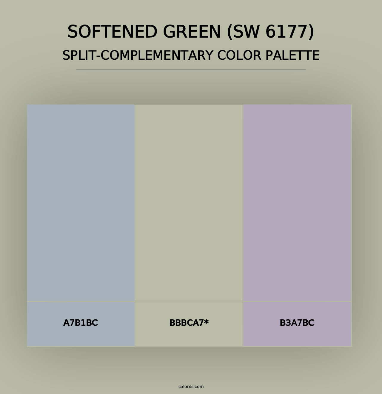 Softened Green (SW 6177) - Split-Complementary Color Palette