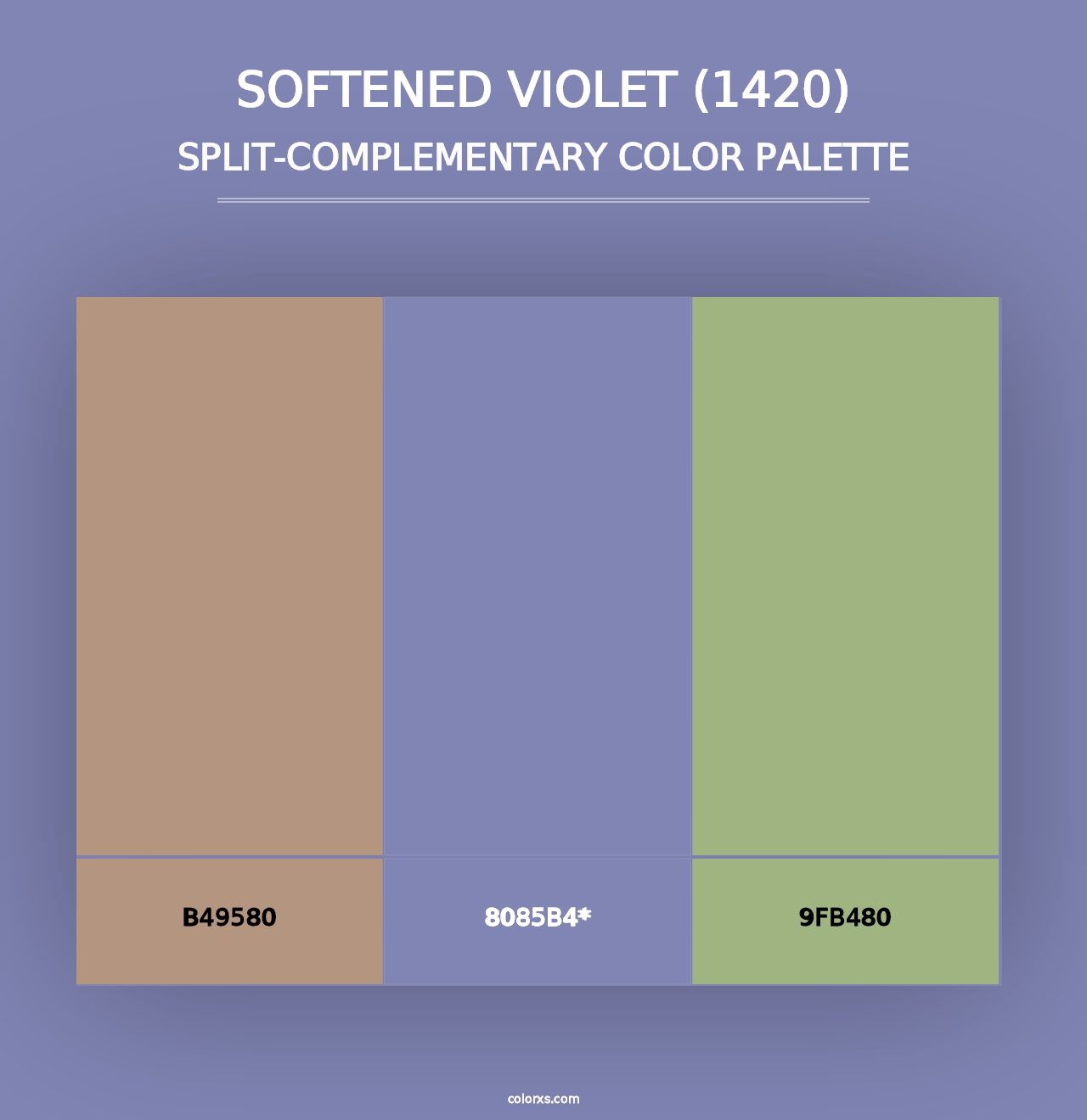 Softened Violet (1420) - Split-Complementary Color Palette