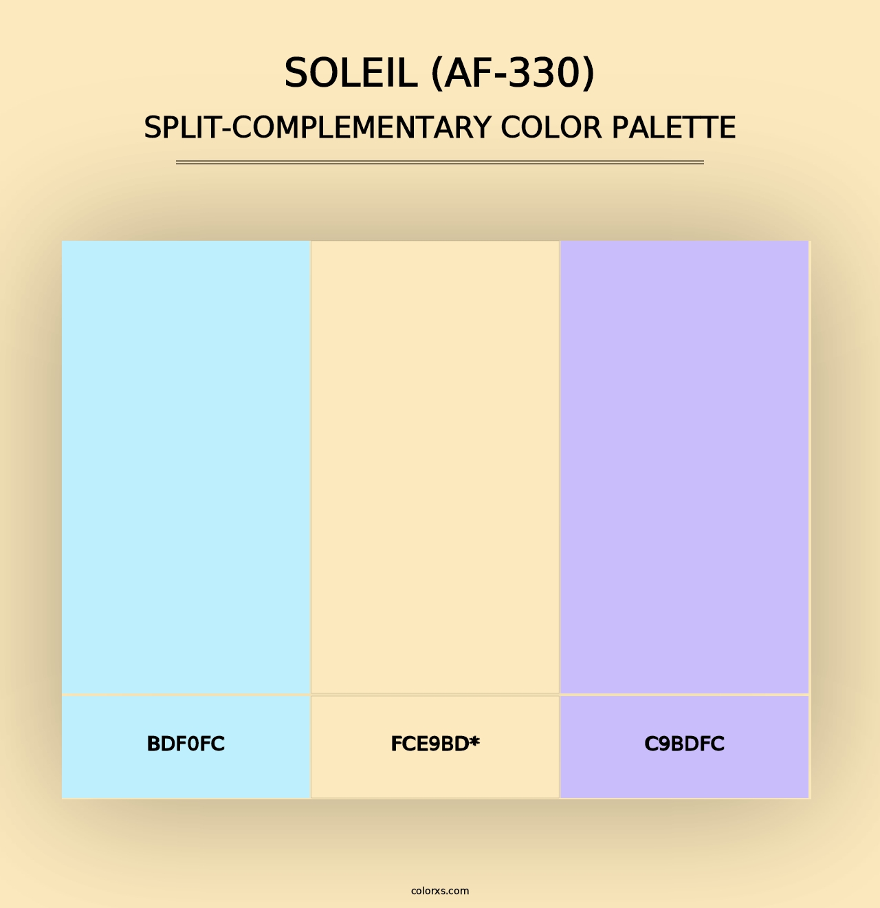 Soleil (AF-330) - Split-Complementary Color Palette