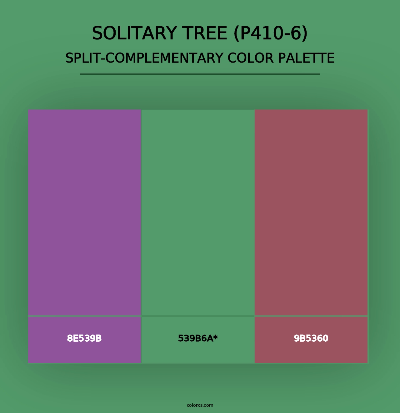 Solitary Tree (P410-6) - Split-Complementary Color Palette