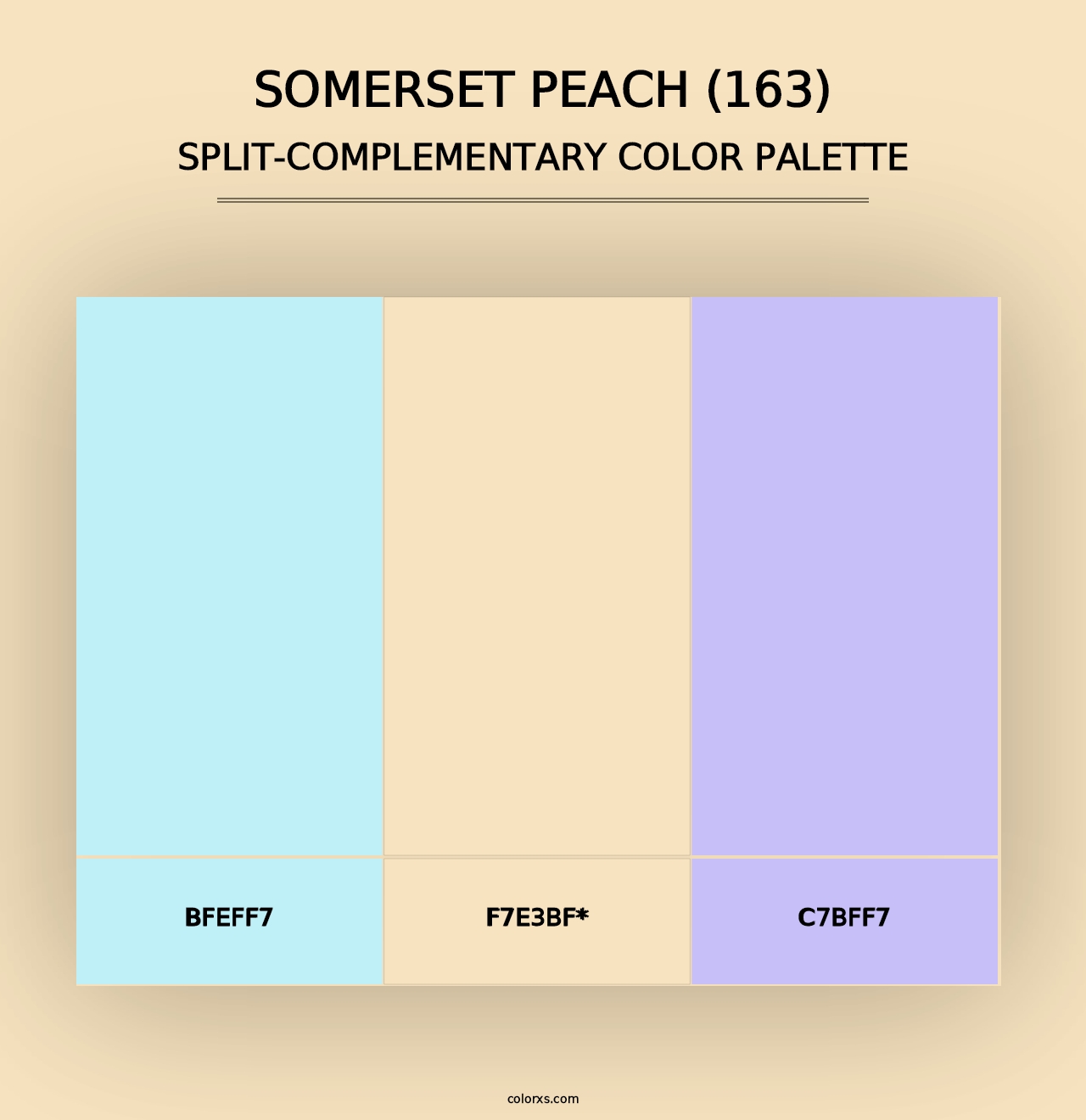 Somerset Peach (163) - Split-Complementary Color Palette