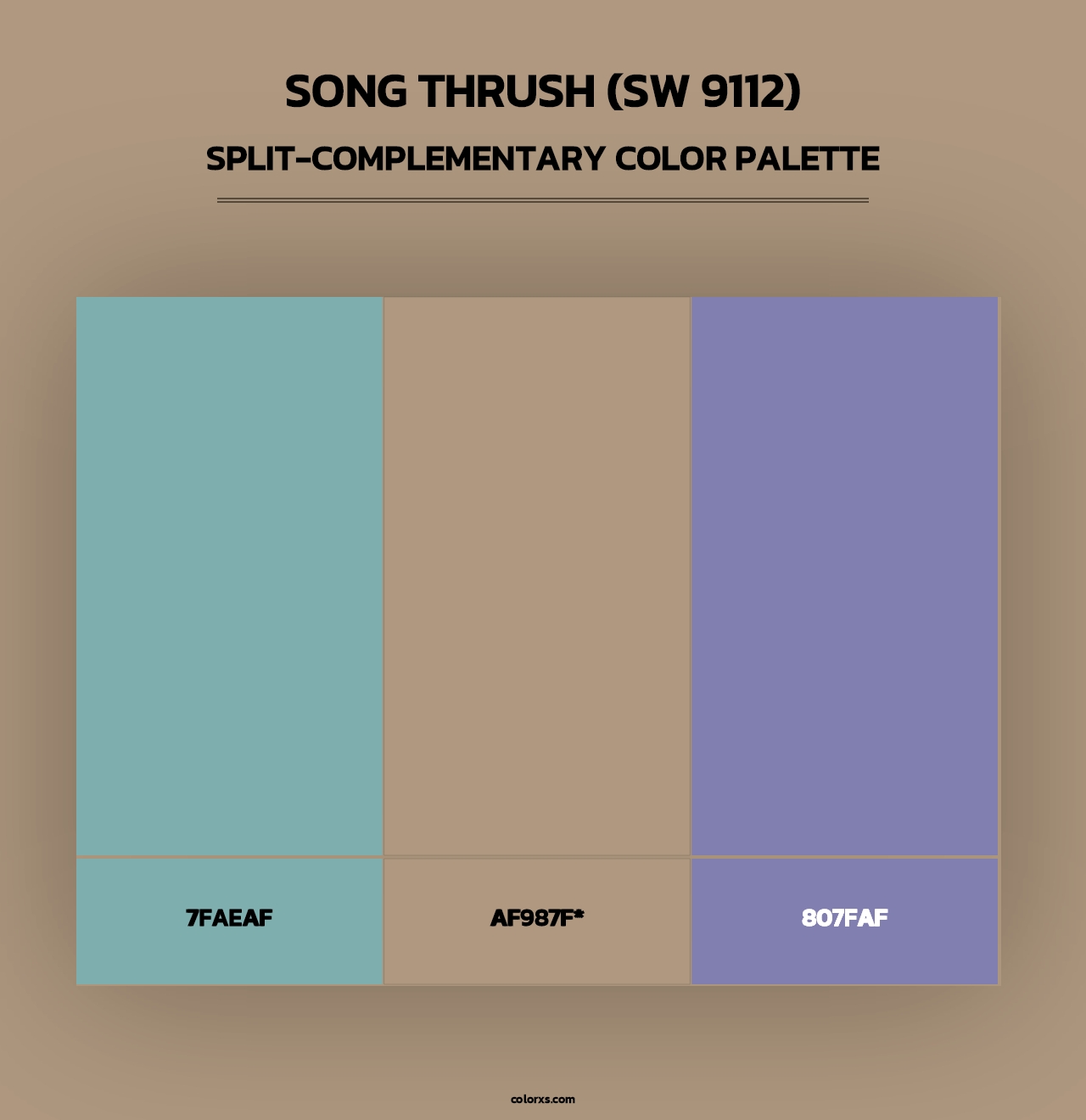 Song Thrush (SW 9112) - Split-Complementary Color Palette