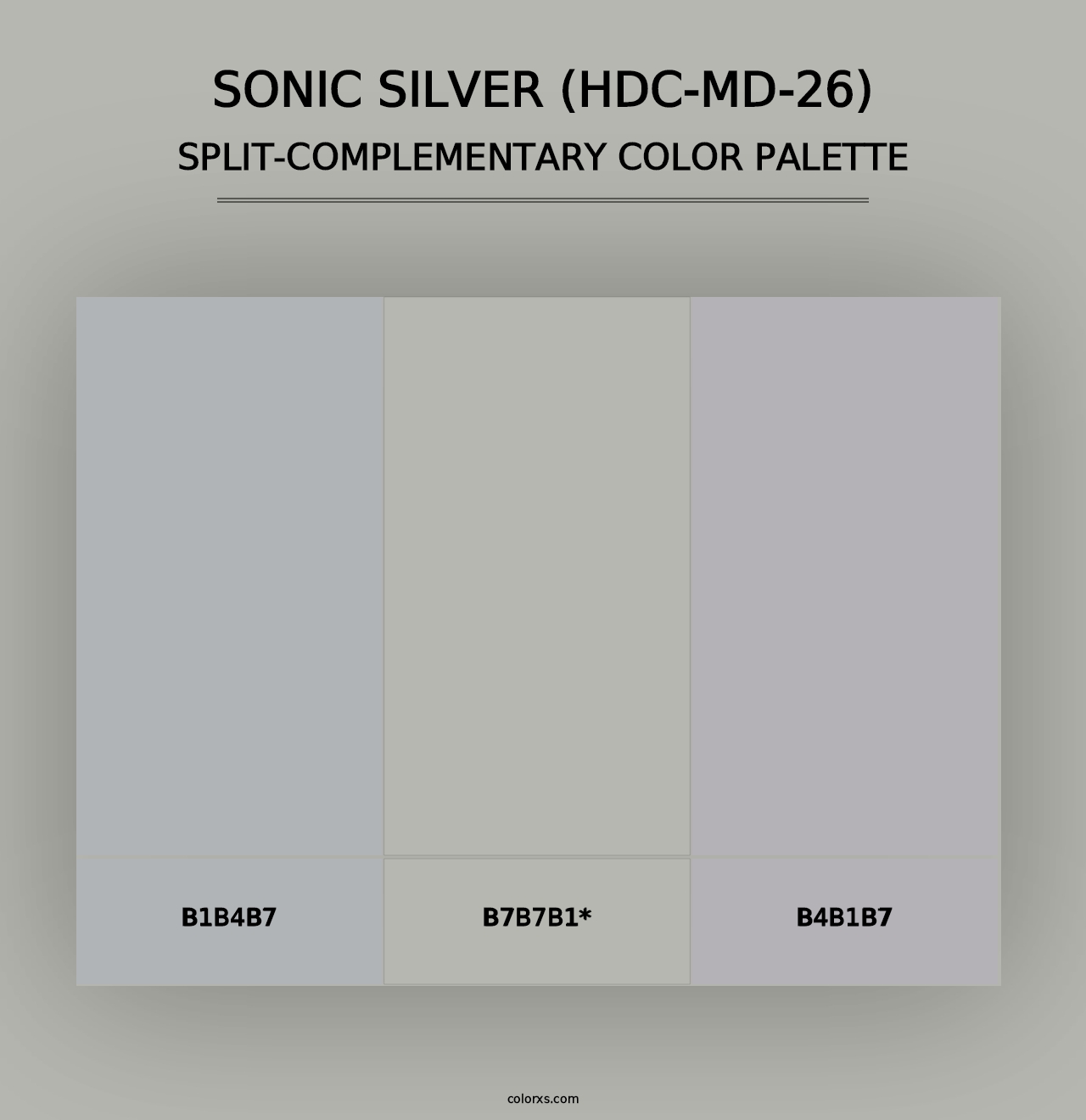 Sonic Silver (HDC-MD-26) - Split-Complementary Color Palette