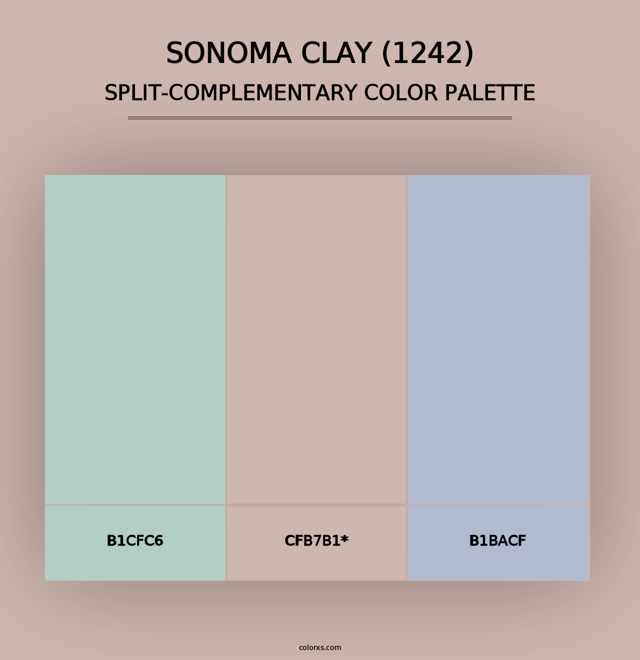 Sonoma Clay (1242) - Split-Complementary Color Palette