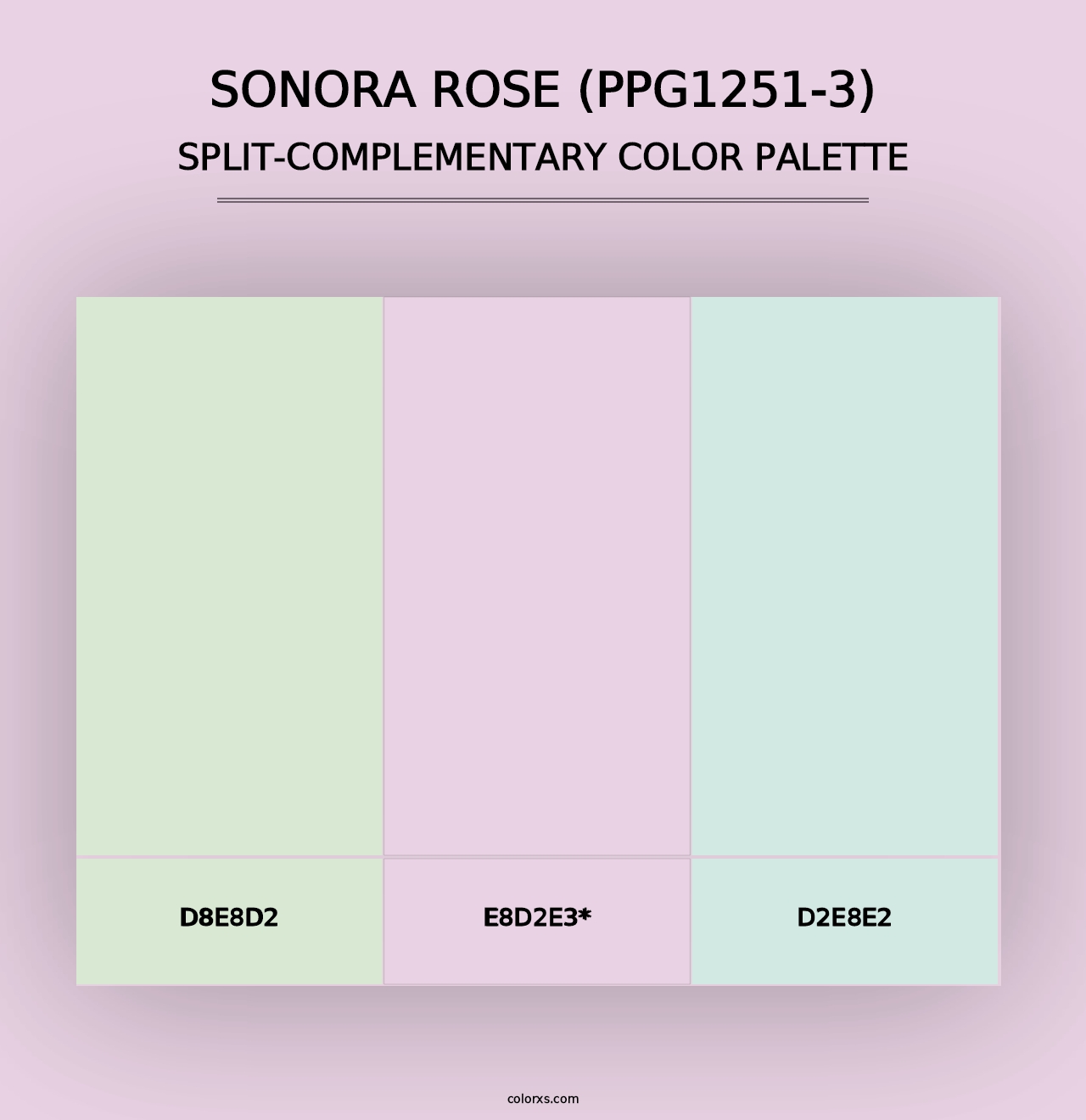 Sonora Rose (PPG1251-3) - Split-Complementary Color Palette