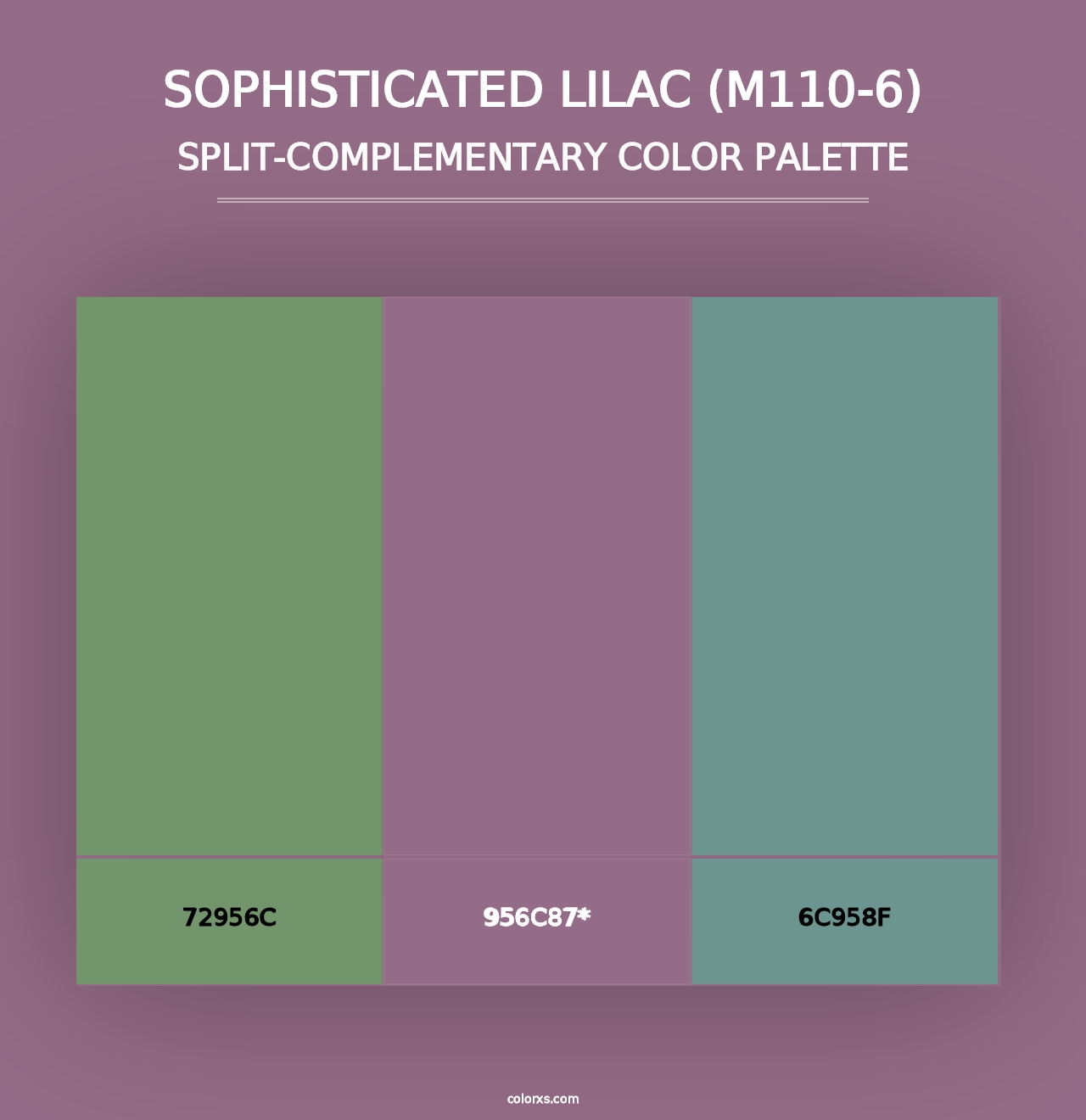 Sophisticated Lilac (M110-6) - Split-Complementary Color Palette