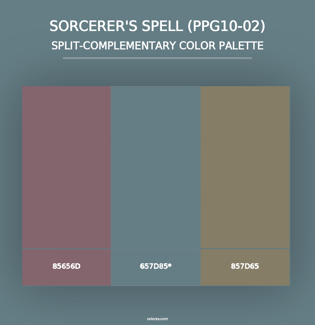 Sorcerer's Spell (PPG10-02) - Split-Complementary Color Palette