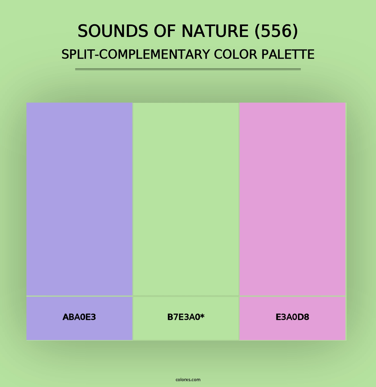 Sounds of Nature (556) - Split-Complementary Color Palette