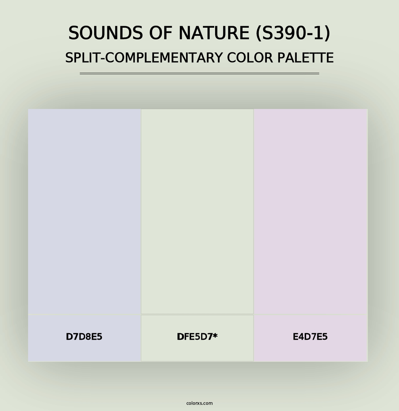 Sounds Of Nature (S390-1) - Split-Complementary Color Palette