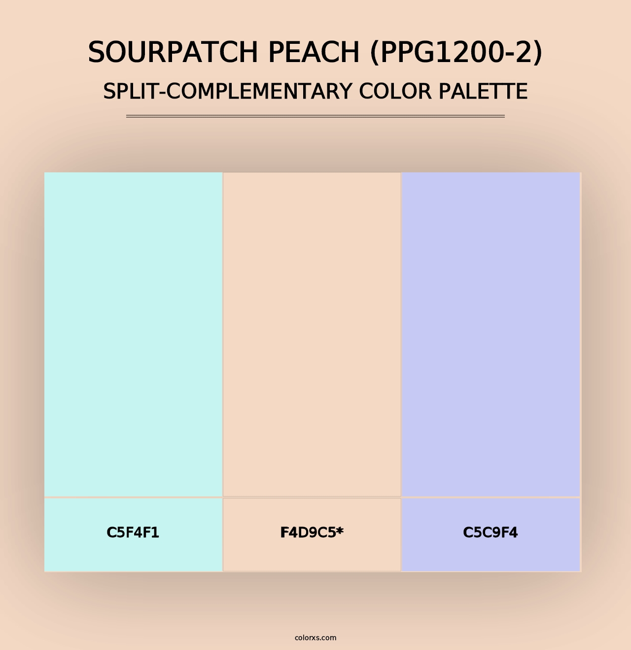 Sourpatch Peach (PPG1200-2) - Split-Complementary Color Palette