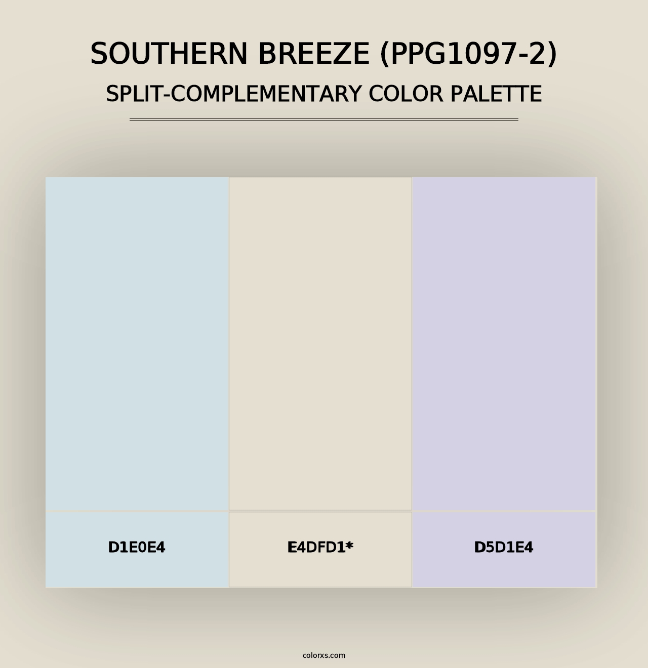 Southern Breeze (PPG1097-2) - Split-Complementary Color Palette