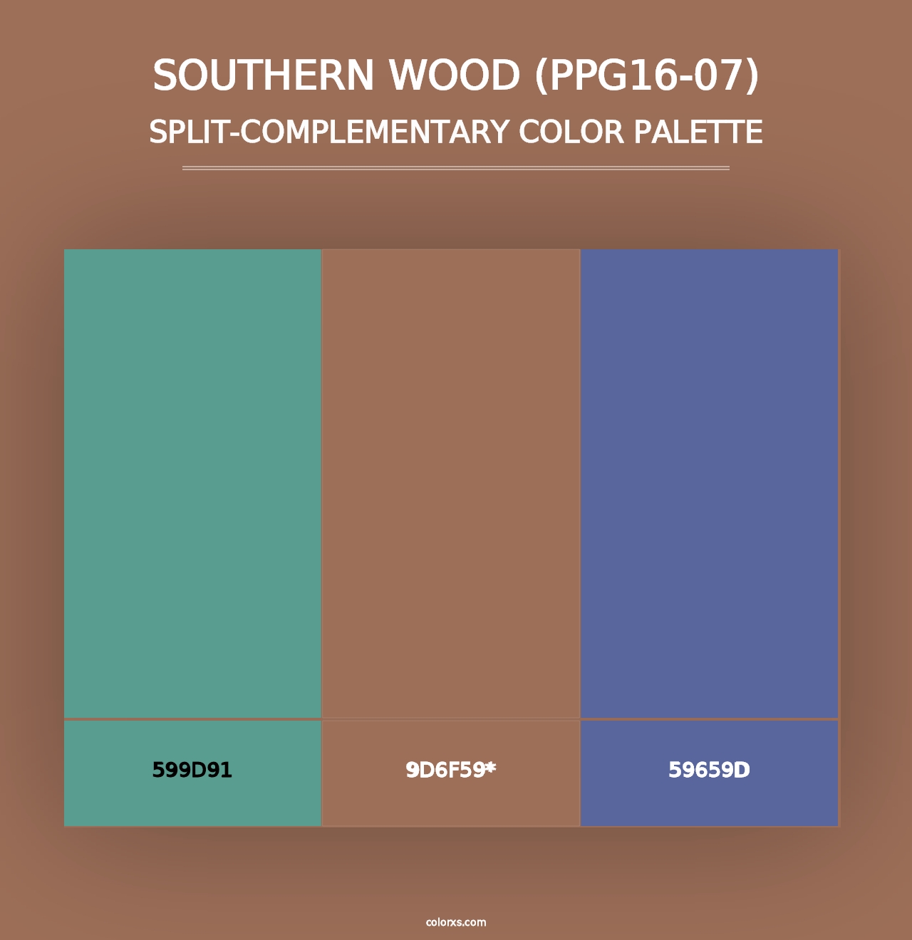 Southern Wood (PPG16-07) - Split-Complementary Color Palette