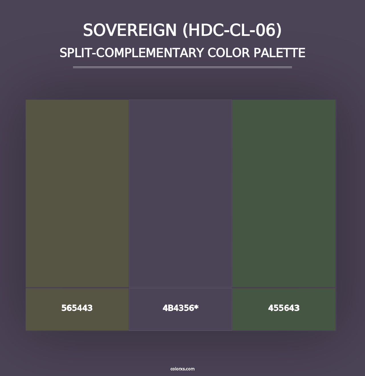 Sovereign (HDC-CL-06) - Split-Complementary Color Palette